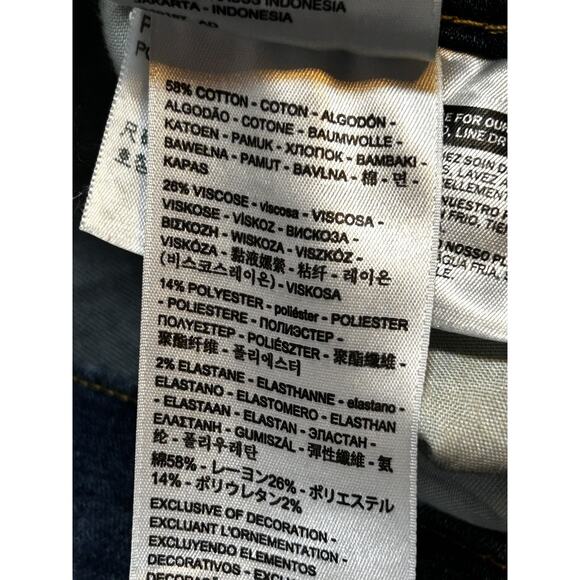 Dark Wash Levi’s Boyfriend Jeans Women’s Size 31 Cropped 5-Pocket Denim - Picture 7 of 7